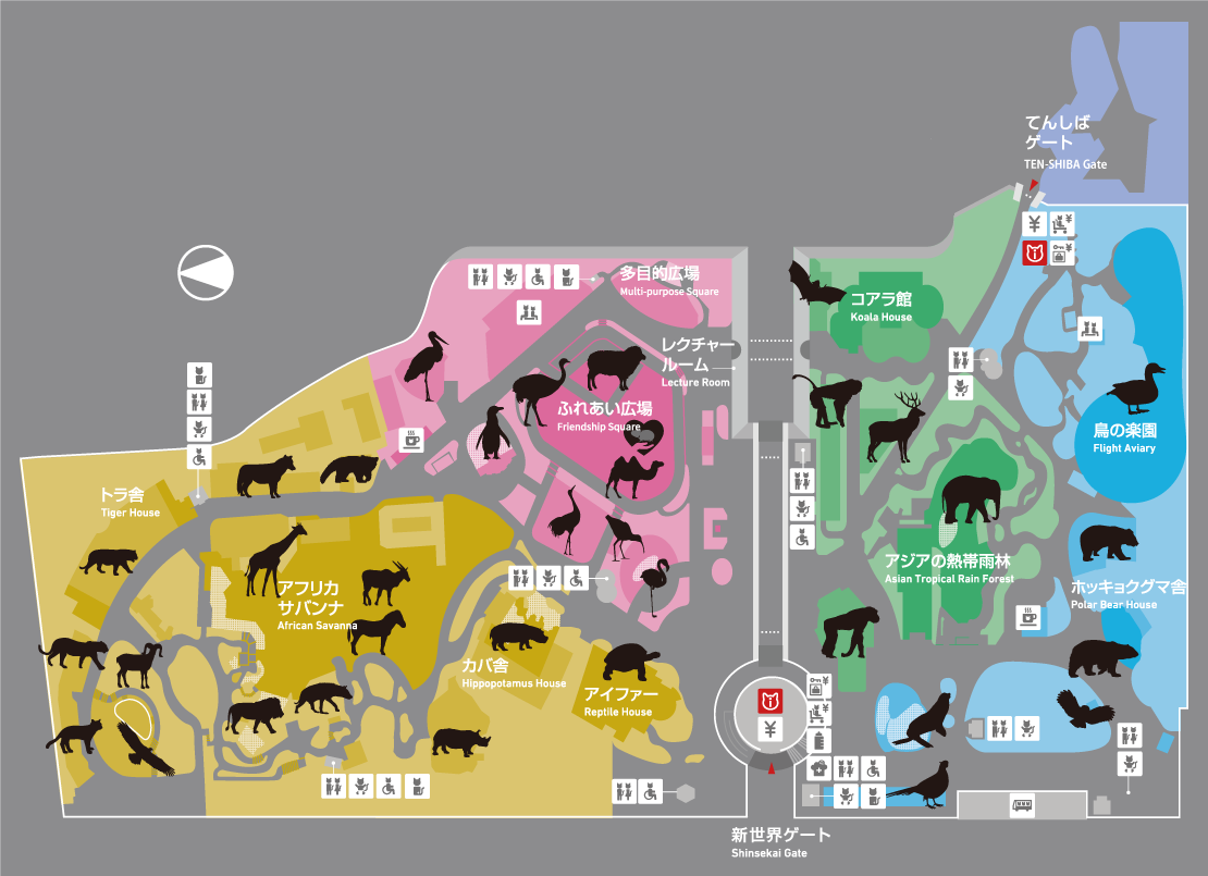 天王寺動物園-マップ